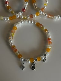 Image 5 of Tropical Fruit Yellow and Cream Tumbler Bracelet Stack
