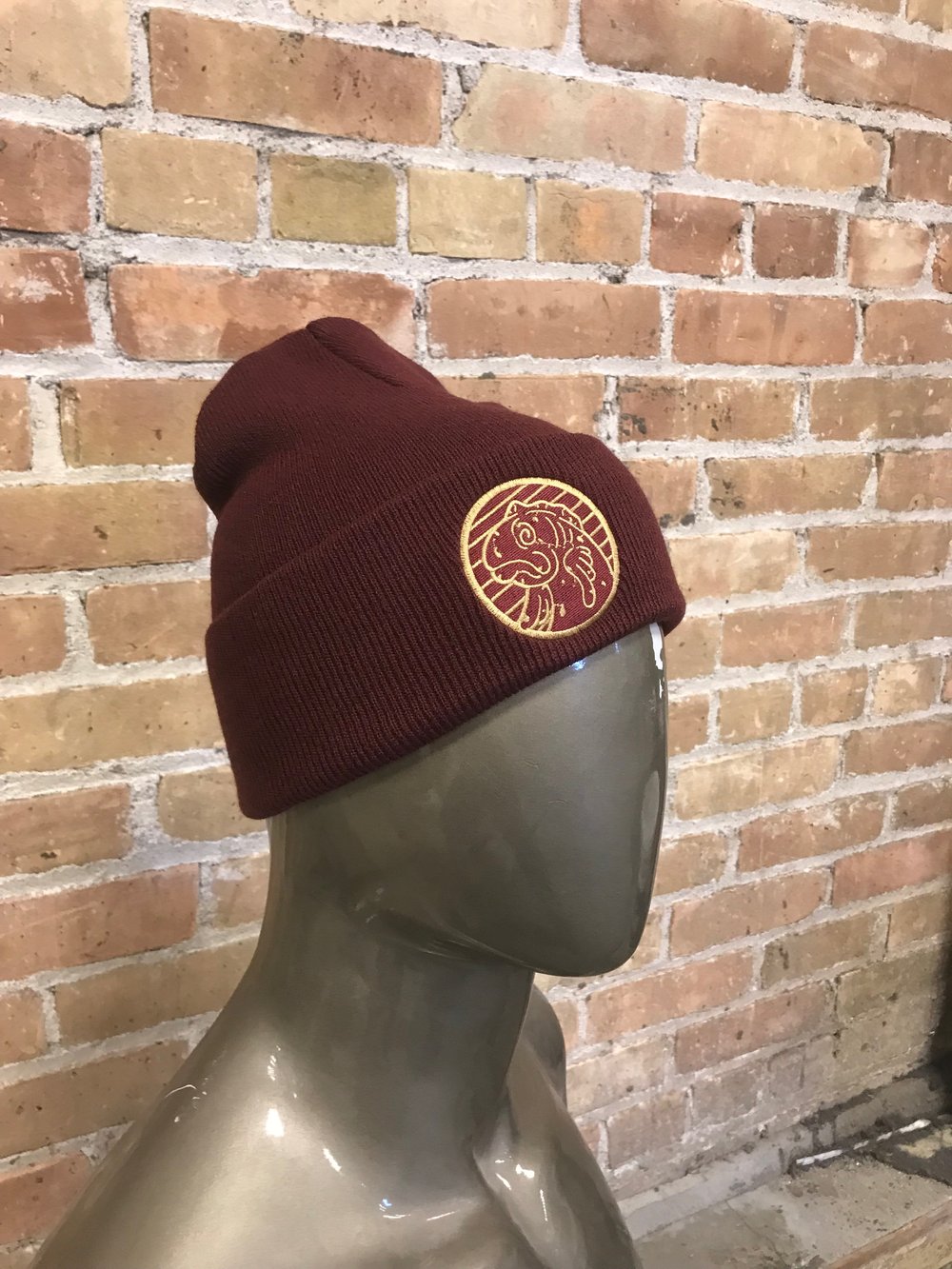 Maroon Trout beanie 