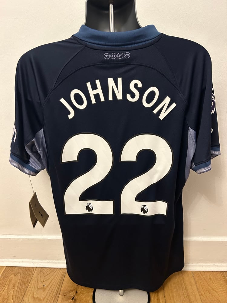 Image of PRE ORDER: NEW Tottenham Hotspur “JOHNSON 22” 2023/24 Away Shirt + patches (L)