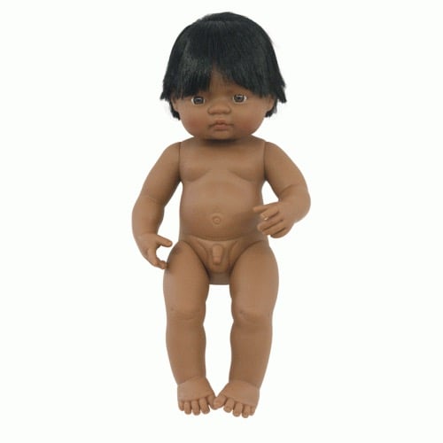 Image of Miniland Doll - Latin American Boy, 38cm, Undressed