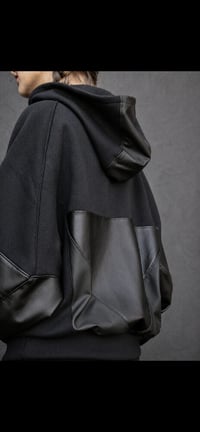 Image 4 of RAYA hoodie, black on black