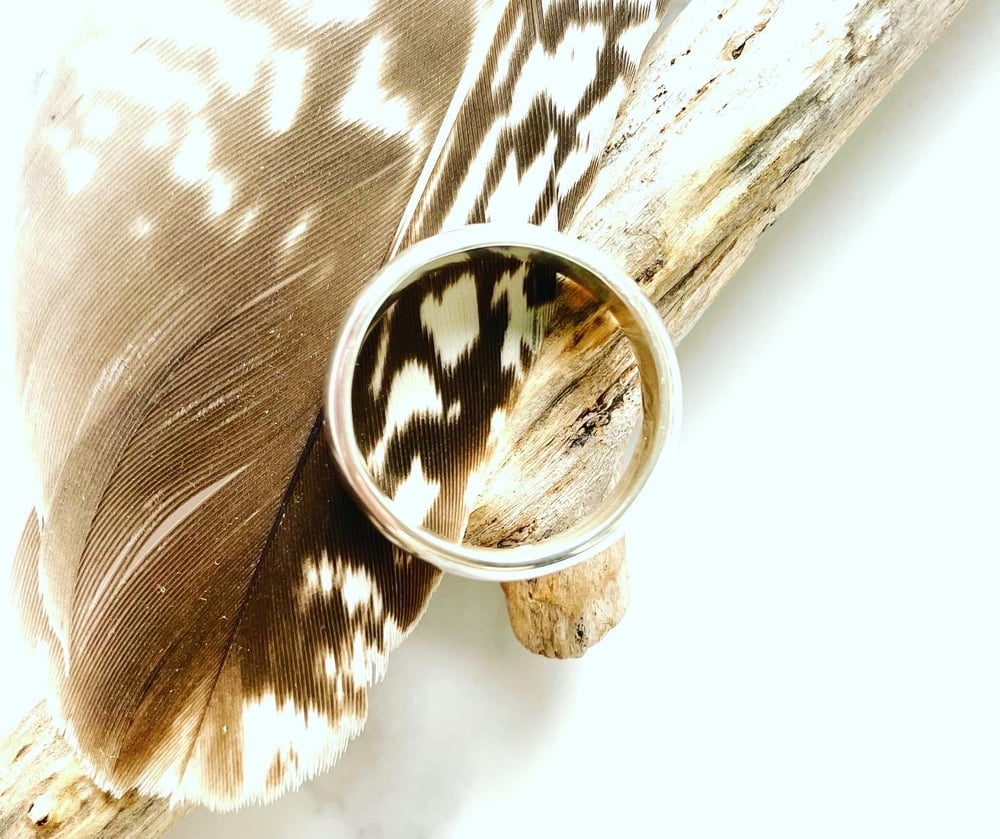 Sterling Silver Handmade Chunky Love Heart And Stars Ring 925