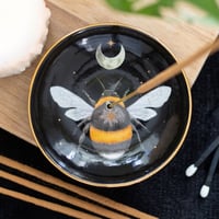Image 1 of Forest Bee Ceramic Insense Holder