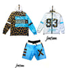 Blue Leopard  “Big E” Windbreaker Set