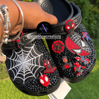 Image 1 of Spider Bling Crocs