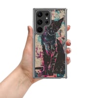 Image 2 of Colorful Watercolor Black Cat Painting Clear Case for Samsung®