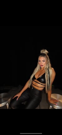 Image 2 of Black leather pants 