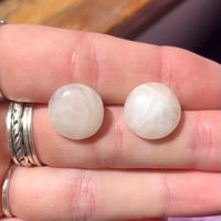Image 1 of Rainbow Moonstone Studs