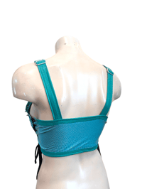 Image 3 of Green chain and eyelet bralette 