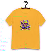 Image 8 of Unisex classic tee, Tie Dye Peace Frog  Hippie Tee