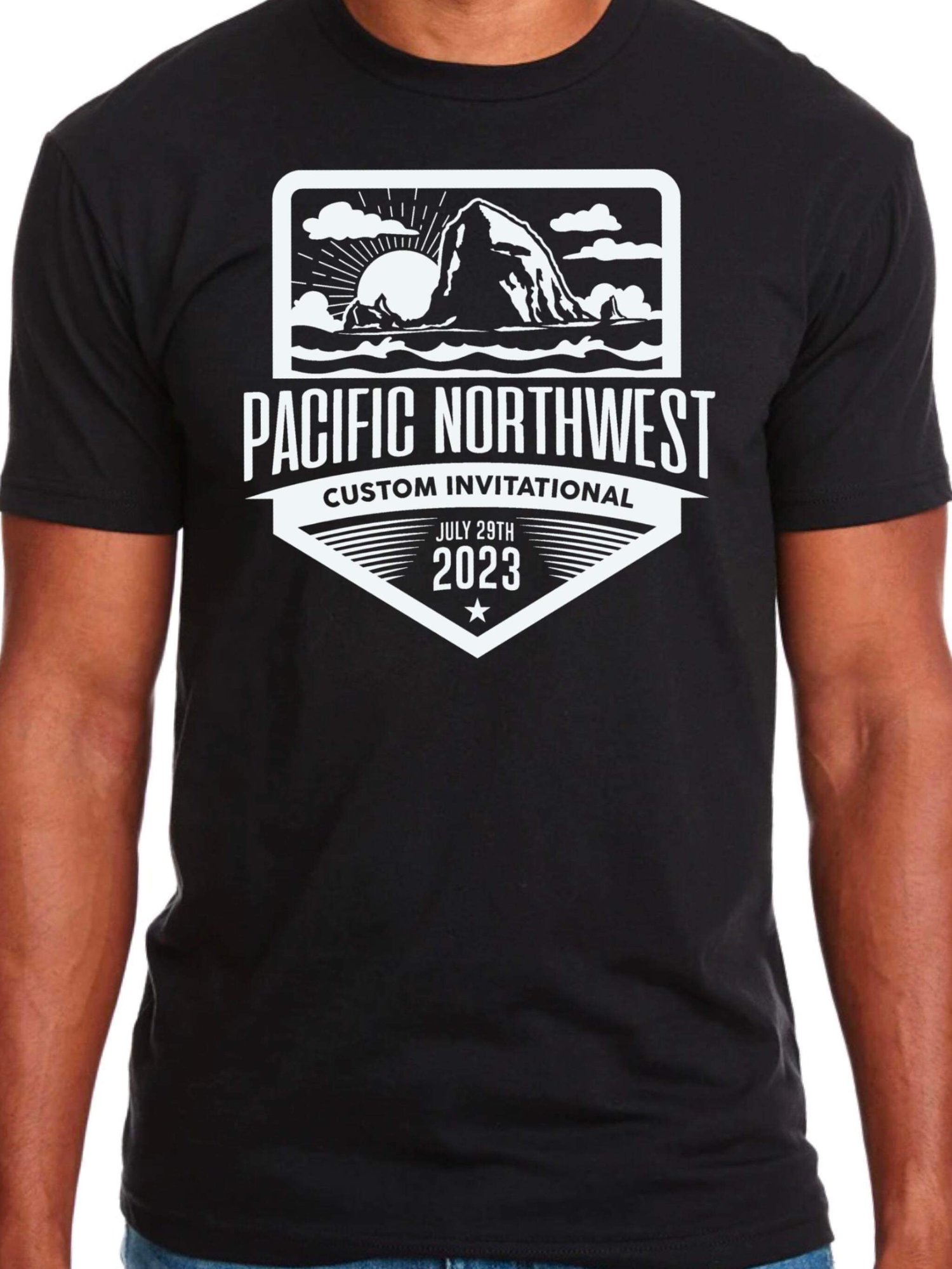 Image of PNWCI tee- Black w White ink