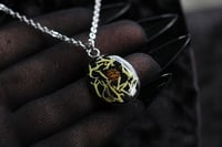 Image 1 of Dead Good oval ladybird and lichen pendant