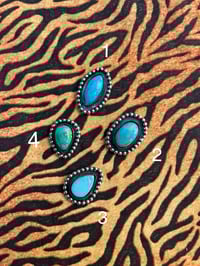 Image 2 of Sterlingsilber Ringe mit Türkis und Perldraht 