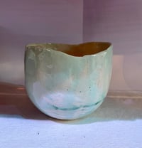 Image 3 of Small pinched fern planter - aqua 