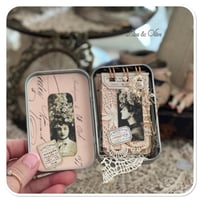 Image 5 of Reserved Listing for Deandre petite snippet sample french lace book in a tiny tin.