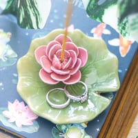 Image 1 of Lily Pad Trinket Dish & Incense Holder