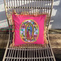 Image 2 of Pink Virgin With Leopard Back And Gold Fringe