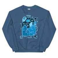 Image 3 of SWEATSHIRT : ADULT - "FUNKY BLUE"