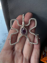 Image 2 of Silver Amethyst Excision Pendant