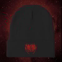 Red Logo Embroidered Beanie
