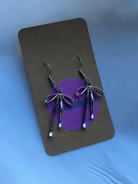 Image 1 of Silver Bowknot Earrings