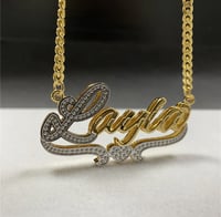 Image 2 of Custom Name Necklace and Earring bundle