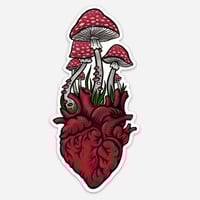 Image 1 of Mushroom Heart Sticker