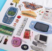 Image 4 of Messy Things Tote Bag + Flower Cat Plush + Stickers