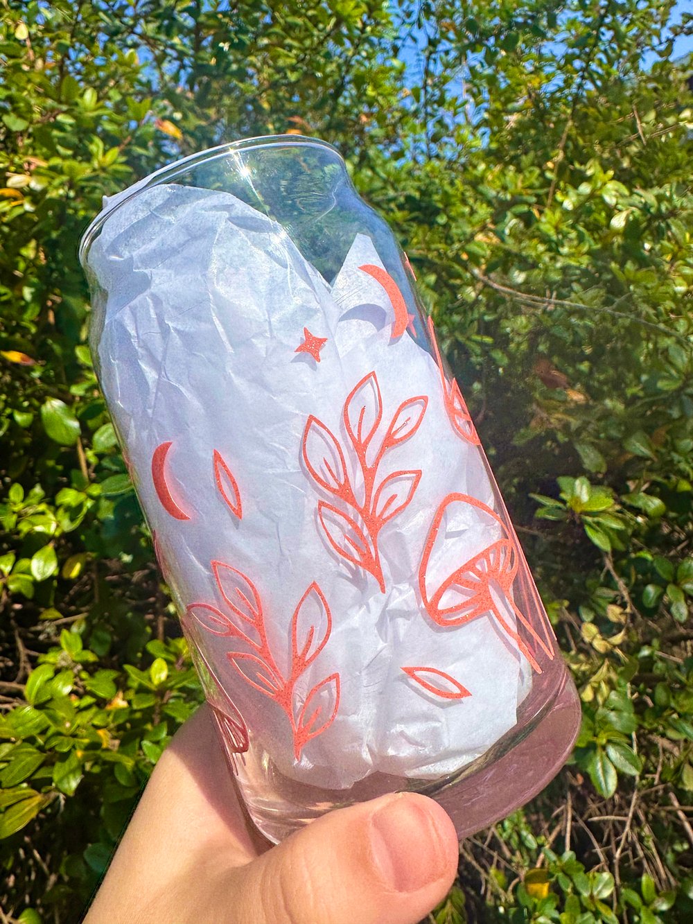 shroom night beer can glass cups