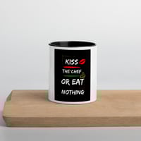 Image 1 of Kiss the Chef or eat nothing Mug with Color Inside