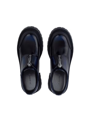 RUBBER NAVY BLUE BLACK ZIPPER