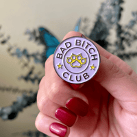 Image 2 of Bad Bitch Club Enamel Pin | Empowering Statement Jewelry for Bold Individuals