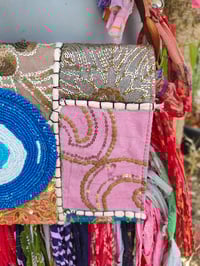 Image 5 of FRILL body cross Sari bag with ruffle -large detachable strap- Protection Eye 1