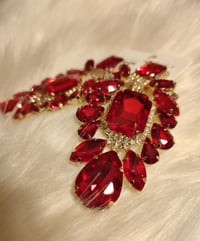 Image 2 of  DIVA RED CLIP EARRINGS 