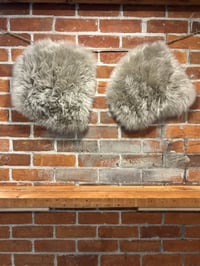Image 1 of Sheepskin LIGHT GREY Wool Leather Shearling Pieces in Rectangle Natural Shapes