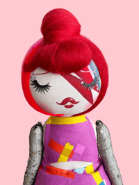Image 1 of BOWIE INSPIRED MEDIUM ART DOLL 3
