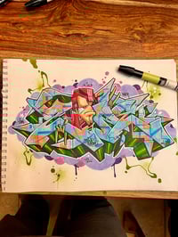 Image 2 of 14 x 11” Zone black book page 