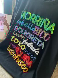 Image 2 of Camiseta bordada a man. PALABRAS negra. Talla M. En STOCK!