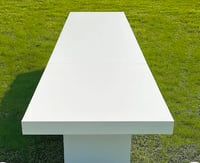 Image 2 of Elegant All  white  estate table, perfect for weddings, receptions and special events. 