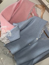 Image 1 of Lace trim soft knit cardigan - 2 colours 