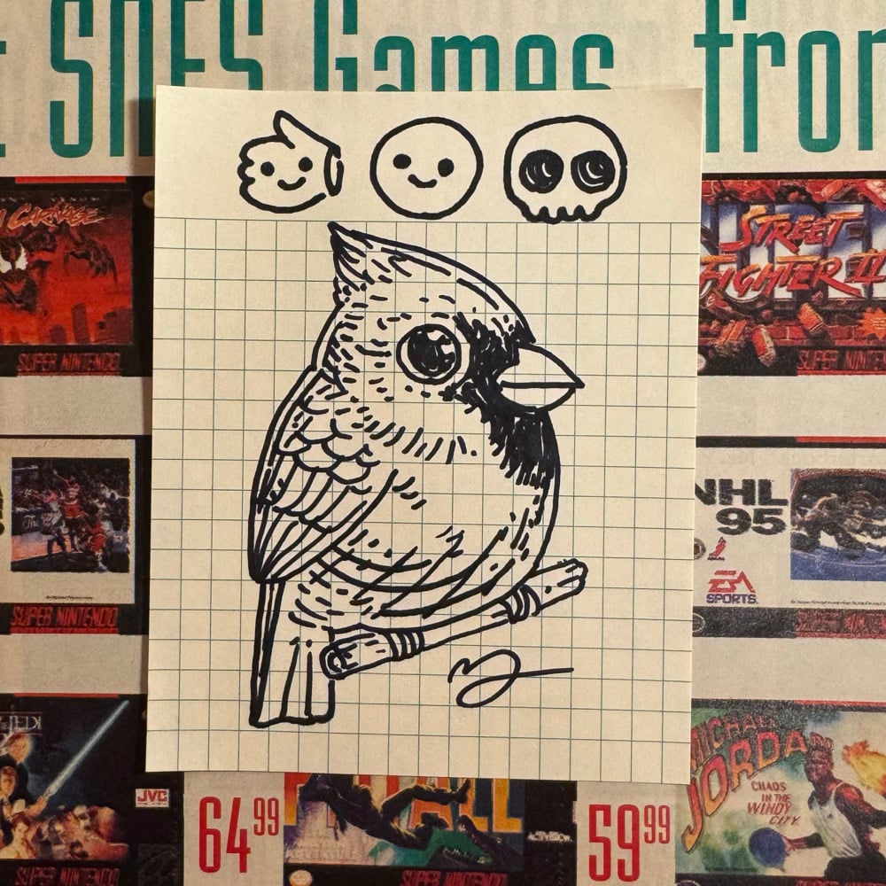 Image of Fat Bird Sharpie Sketch #275-284