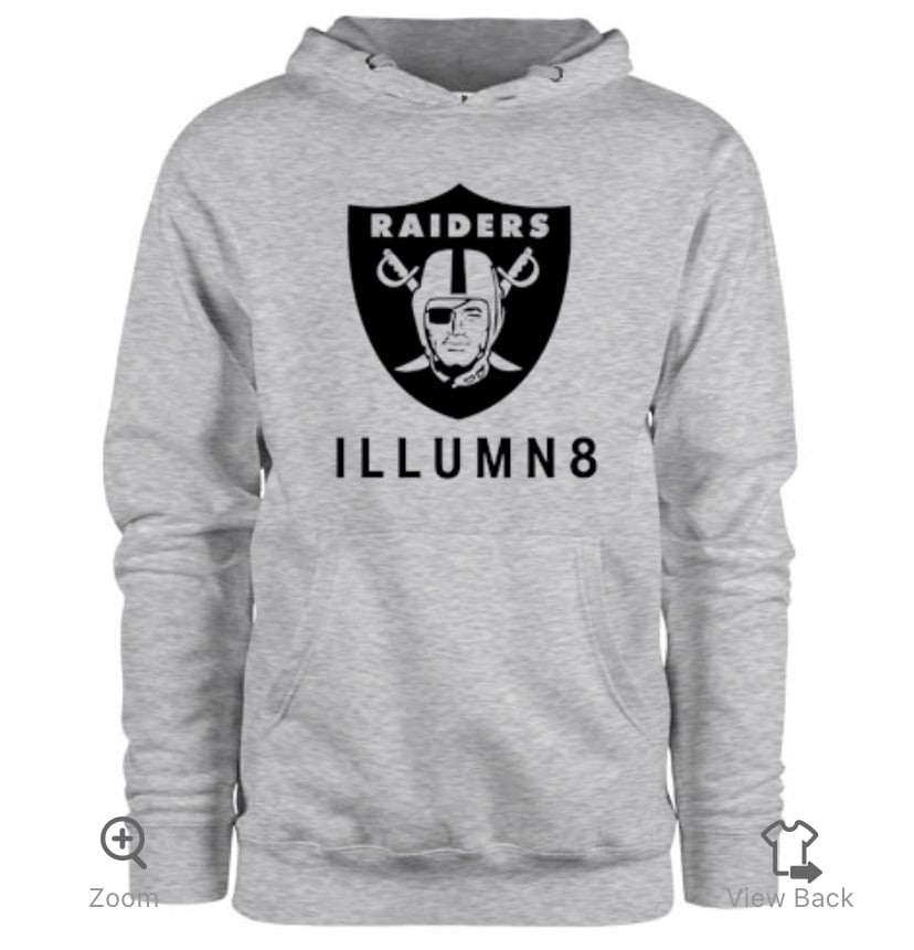 Image of Raiders illumn8 unisex  hoodie 