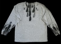 Image 2 of “HUNGRY EYE’ HAND PAINTED LONG SLEEVE T-SHIRT XL