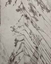 Image 7 of “a window is a tiny portal” soft ground intaglio etching, 20x22, 18x24