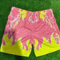 Strawberry lemonade fire print shorts 