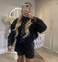 Image 5 of Pastel polka dot jacket shorts set - 7 colours 