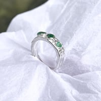 Image 2 of Triple Emerald Ring 
