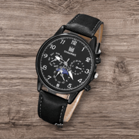 Image 3 of Men’s Classic 3-Piece Gift Set – Quartz Watch, Glasses & Wallet (Black)