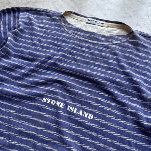 Image of S/S 1989 Stone Island striped T-shirt, size small