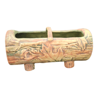 Image 12 of Antique 1920s Weller Pottery Log Planter 